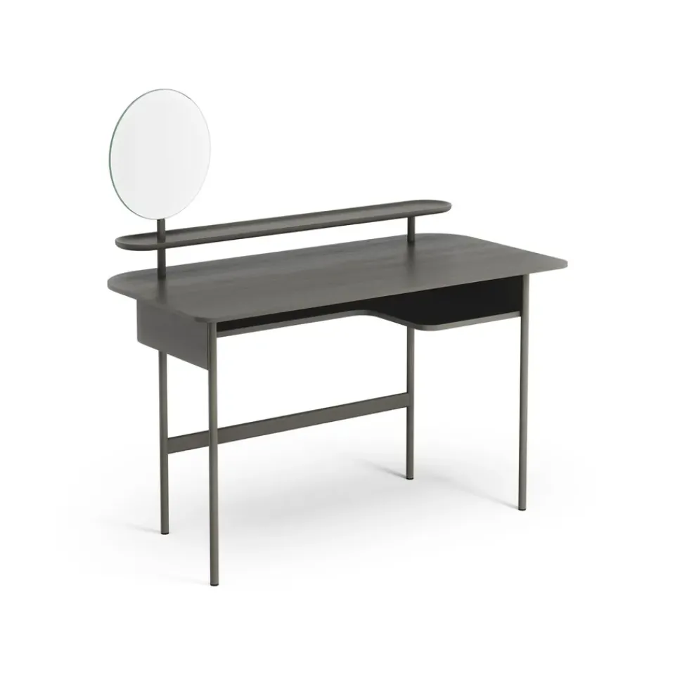 Swedese Desks*Luna desk with shelf and mirror, Oak orkan Grey