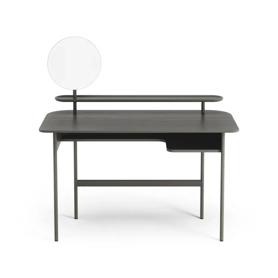 Swedese Desks*Luna desk with shelf and mirror, Oak orkan Grey