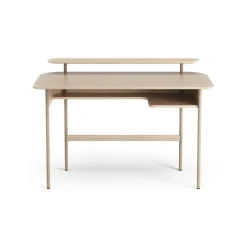 Swedese Desks*Luna desk with shelf, Oak white-pigmented Brown