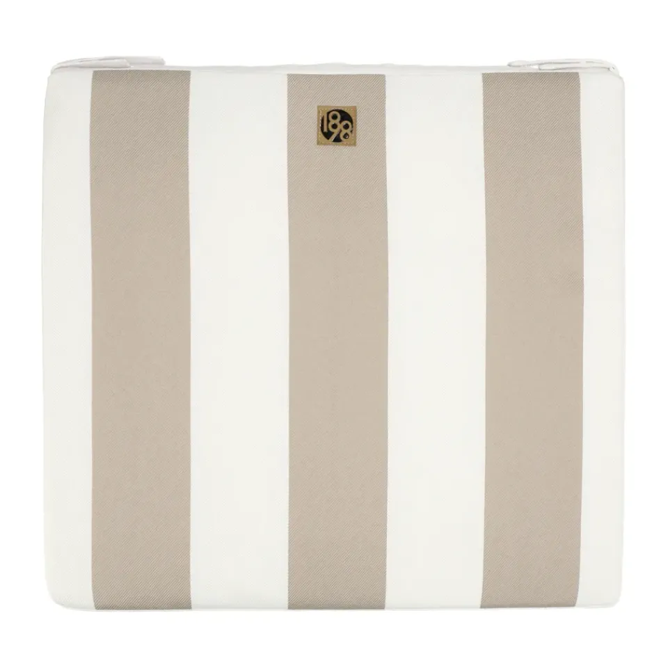 1898 Garden Details & Accessories|Seat Cushions & Pads*Lunda seat pad 42x45 cm, Taupe striped Beige