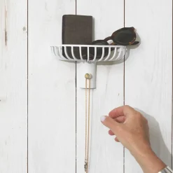 KLONG Hat Rack & Hat Shelves*Lunett objects hat rack with hook, White