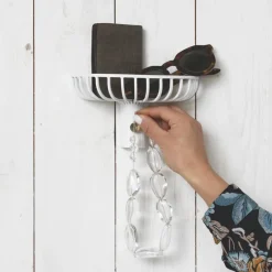 KLONG Hat Rack & Hat Shelves*Lunett objects hat rack with hook, White