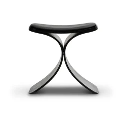 Gejst Stools*Luno stool 48x28x72 cm, oak- leather Black