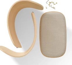 Gejst Stools*Luno stool 48x28x72 cm, Oak- textile Beige
