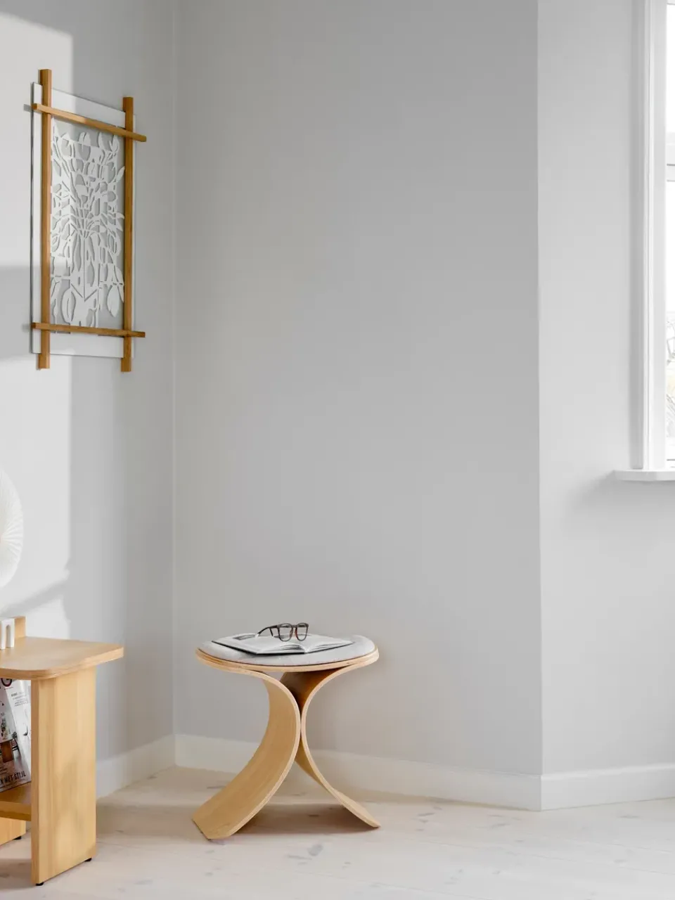 Gejst Stools*Luno stool 48x28x72 cm, Oak- textile Beige