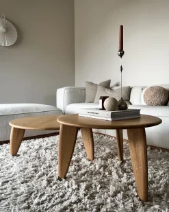 1898 Coffee Tables*Lyckeby coffee table Ø60x37.5 cm, Natural lacquered oak Brown