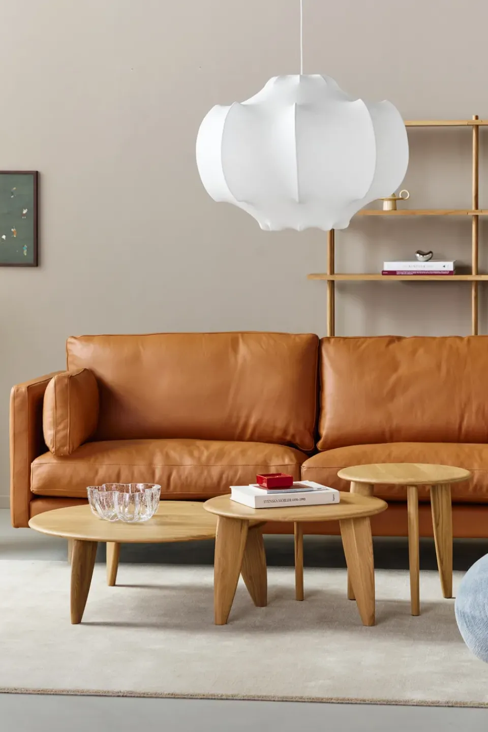 1898 Coffee Tables*Lyckeby coffee table Ø60x37.5 cm, Natural lacquered oak Brown