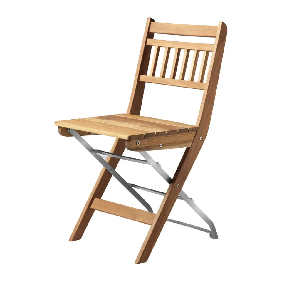 FDB Møbler Balcony Furniture*M23 Lilleø balcony chair, Teak-stainless steel Beige