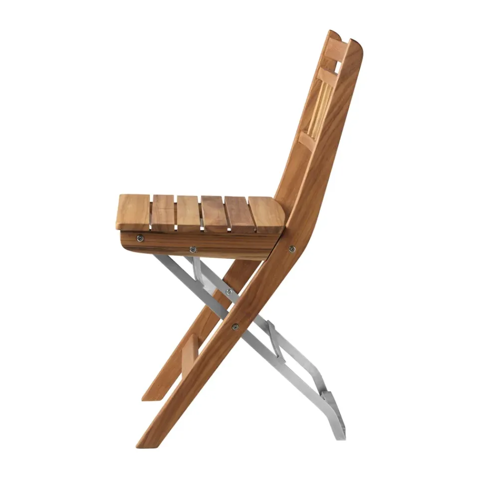 FDB Møbler Balcony Furniture*M23 Lilleø balcony chair, Teak-stainless steel Beige