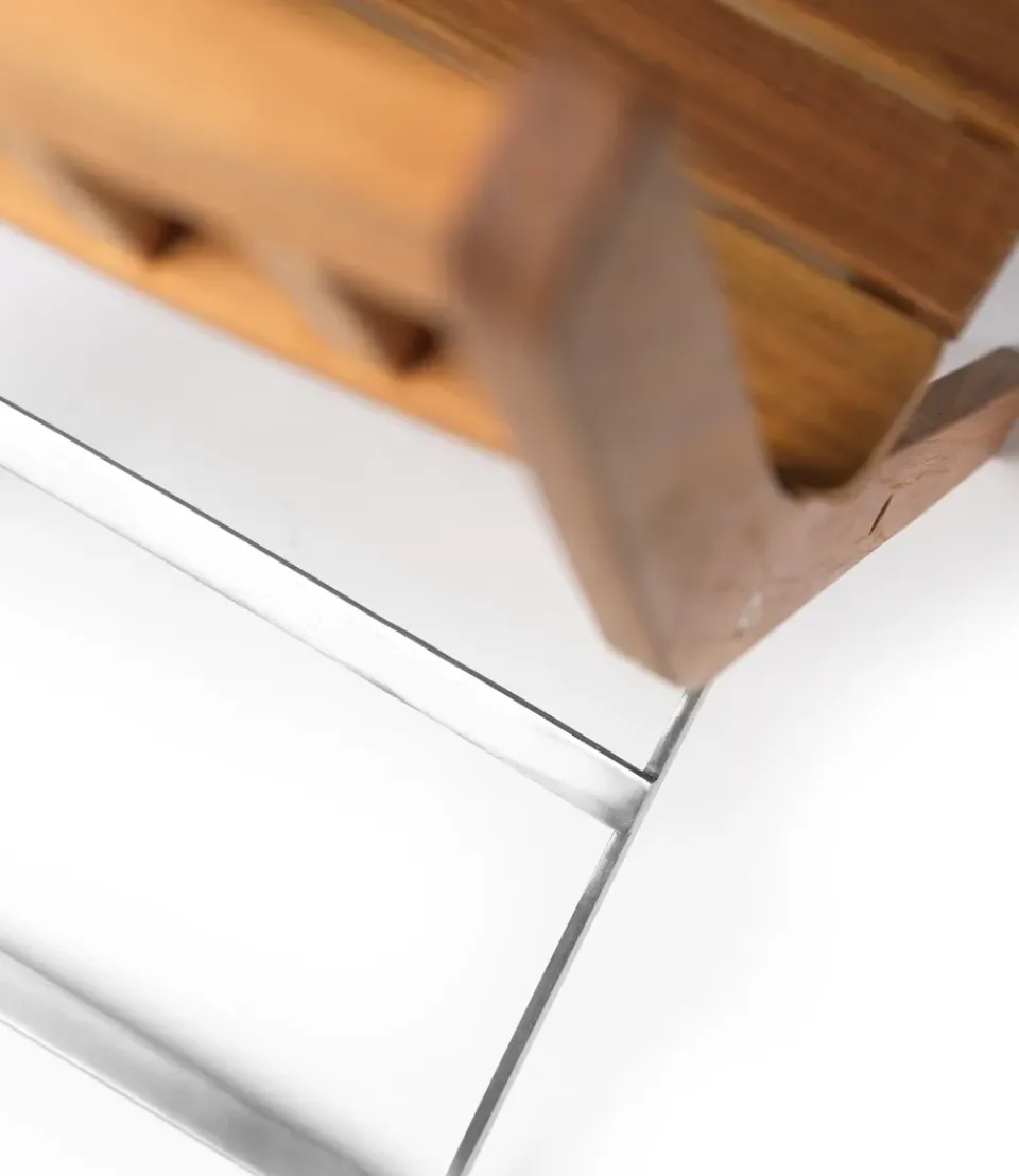 FDB Møbler Balcony Furniture*M23 Lilleø balcony chair, Teak-stainless steel Beige