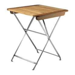 FDB Møbler Balcony Furniture*M26 Lilleø balcony table, Teak-stainless steel Beige