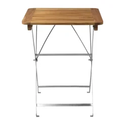 FDB Møbler Balcony Furniture*M26 Lilleø balcony table, Teak-stainless steel Beige