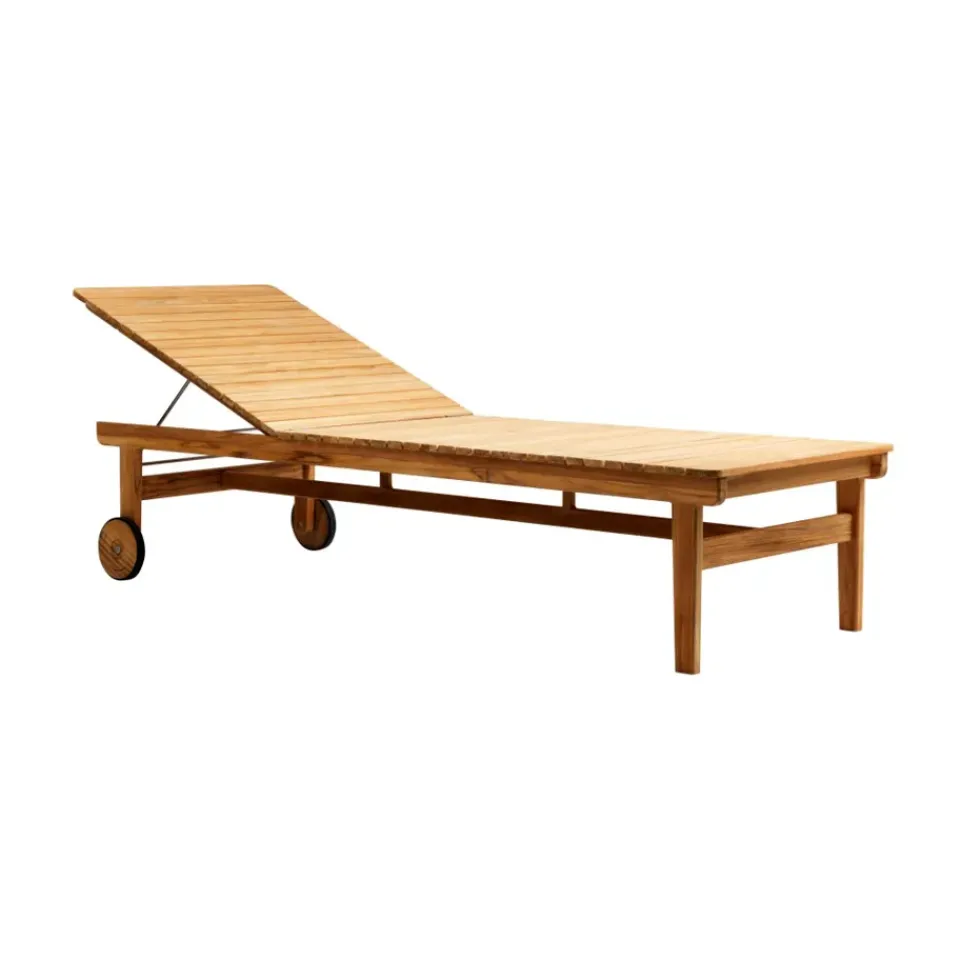 FDB Møbler Seating*M8 Sammen sun lounger, Teak-nature oiled Brown