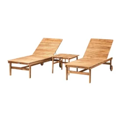 FDB Møbler Seating*M8 Sammen sun lounger, Teak-nature oiled Brown