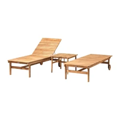 FDB Møbler Seating*M8 Sammen sun lounger, Teak-nature oiled Brown