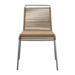 FDB Møbler Balcony Furniture*M20 Teglgård Cord Chair, mixed-stainless steel Brown