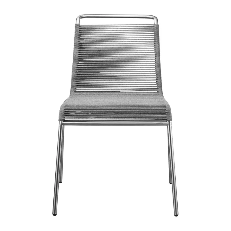 FDB Møbler Balcony Furniture*M20 Teglgård Cord Chair, Light mixed-stainless steel Grey