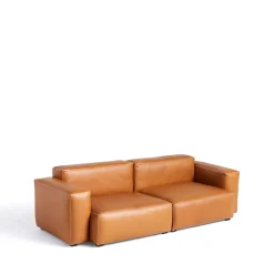 HAY Sofas*Mags 2,5-seater COMB sofa, ense cognac-light grey stitching Brown