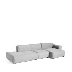 HAY Sofas*Mags Soft low modular sofa, Linara 443 tweed-höger-mörkgrå stickning Grey