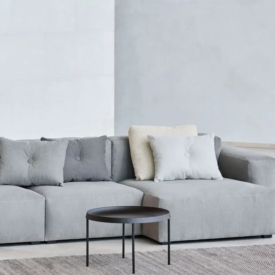 HAY Sofas*Mags Soft low modular sofa, Linara 443 tweed-höger-mörkgrå stickning Grey