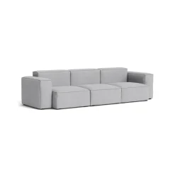 HAY Sofas*Mags Soft low 3-seater sofa, Linara 443 tweed-dark stitching Grey