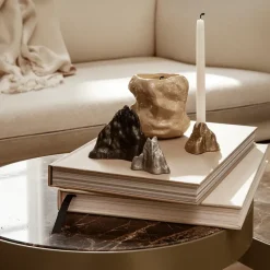 Ferm Living Coffee Tables*Marble Table coffee table, Marble , large, stand Black