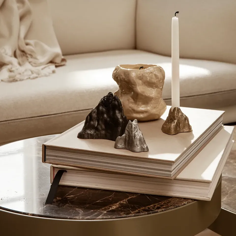 Ferm Living Coffee Tables*Marble Table coffee table, Marble , large, stand Black