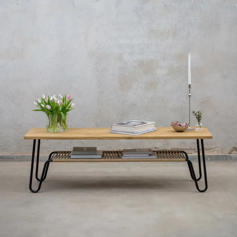 Mavis Coffee Tables*Marcel coffee table, oak oil rustic, 140x70 Beige