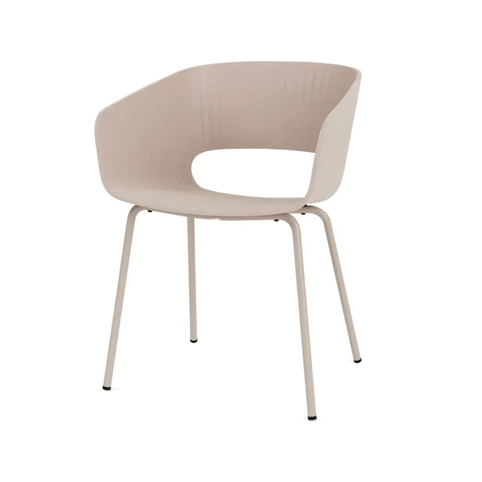 Montana Chairs*Marée 401 chair, Mushroom lacquered metal legs Brown