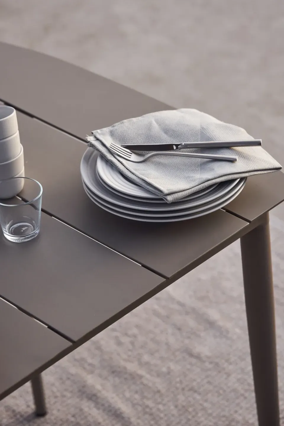 1898 Table For Outdoor Use*Marsala dining table, Taupe 152x90 cm Beige