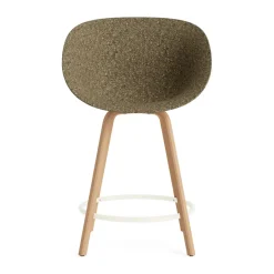 Normann Copenhagen Bar Stools*Mat Bar Armchair armchair 65 cm, Seaweed-beech-cream steel Beige