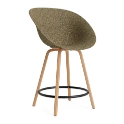 Normann Copenhagen Bar Stools*Mat Bar Armchair armchair 65 cm, Seaweed-beech-black steel Beige