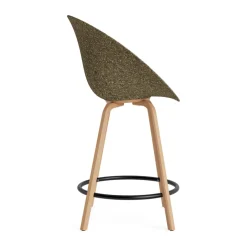 Normann Copenhagen Bar Stools*Mat Bar Armchair armchair 65 cm, Seaweed-beech-black steel Beige