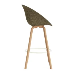 Normann Copenhagen Bar Stools*Mat Bar Armchair armchair 75 cm, Seaweed-beech-cream steel Beige