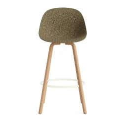 Normann Copenhagen Bar Stools*Mat Bar Chair bar stool 75 cm, Seaweed-beech-cream steel Beige