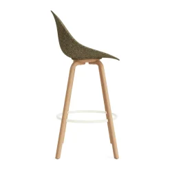 Normann Copenhagen Bar Stools*Mat Bar Chair bar stool 75 cm, Seaweed-beech-cream steel Beige