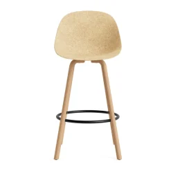 Normann Copenhagen Bar Stools*Mat Bar Chair bar stool 75 cm, Hemp-beech-black steel Beige
