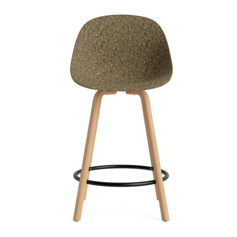 Normann Copenhagen Bar Stools*Mat Bar Chair bar stool 65 cm, Seaweed-beech-black steel Beige