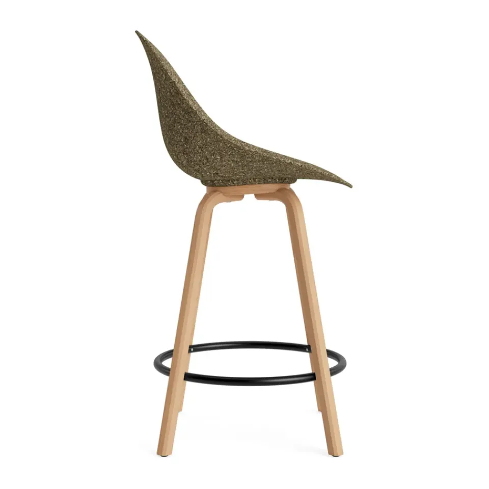 Normann Copenhagen Bar Stools*Mat Bar Chair bar stool 65 cm, Seaweed-beech-black steel Beige
