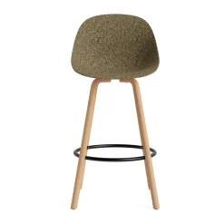 Normann Copenhagen Bar Stools*Mat Bar Chair bar stool 75 cm, Seaweed-beech-black steel Beige
