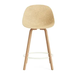 Normann Copenhagen Bar Stools*Mat Bar Chair bar stool 65 cm, Hemp-beech-cream steel Beige