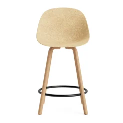 Normann Copenhagen Bar Stools*Mat Bar Chair bar stool 65 cm, Hemp-beech-black steel Beige