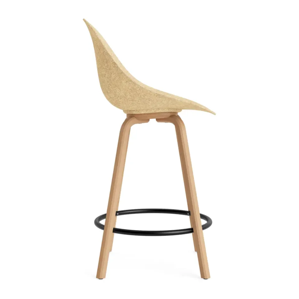 Normann Copenhagen Bar Stools*Mat Bar Chair bar stool 65 cm, Hemp-beech-black steel Beige
