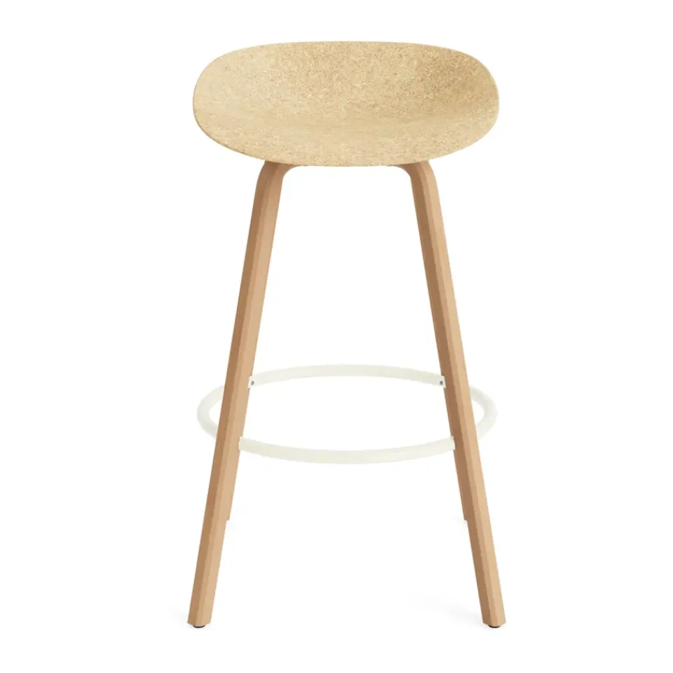 Normann Copenhagen Bar Stools*Mat Barstool 65 cm, Hemp-beech-cream steel Beige