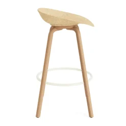 Normann Copenhagen Bar Stools*Mat Barstool 65 cm, Hemp-beech-cream steel Beige