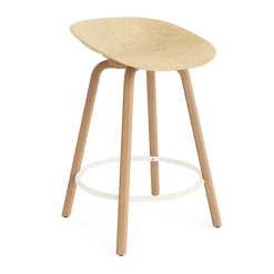 Normann Copenhagen Bar Stools*Mat Barstool 65 cm, Hemp-beech-cream steel Beige