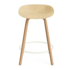 Normann Copenhagen Bar Stools*Mat Barstool 65 cm, Hemp-beech-cream steel Beige