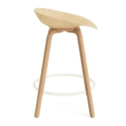 Normann Copenhagen Bar Stools*Mat Barstool 65 cm, Hemp-beech-cream steel Beige