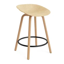 Normann Copenhagen Bar Stools*Mat Barstool 65 cm, Hemp-beech-black steel Beige