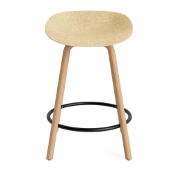 Normann Copenhagen Bar Stools*Mat Barstool 65 cm, Hemp-beech-black steel Beige